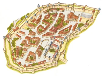 Carcassonne, France. Aerial View